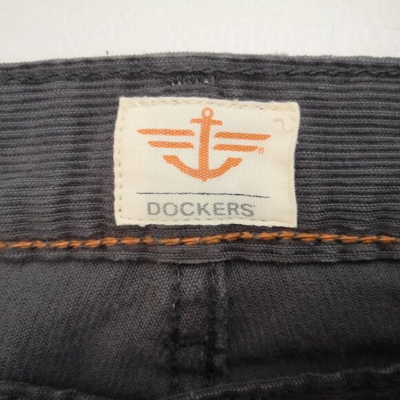 Dockers Men's Size 38/32 Dark Grey Straight Fit Corduroy Pants - Picture 3 of 16